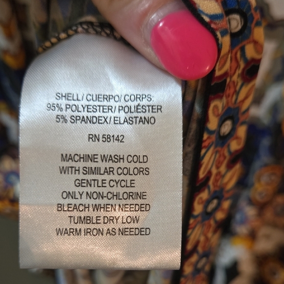 London Times 18 Patterned Midi Dress Geometric Boho Comfy Texture Plus Size Fall - Picture 6 of 6